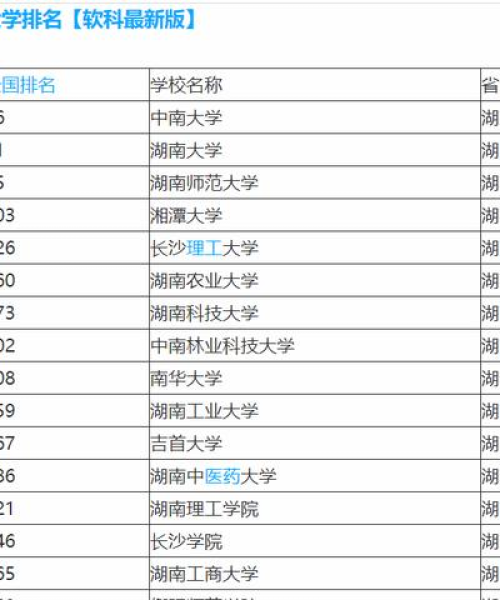 长沙学院软科排名最新进展揭秘